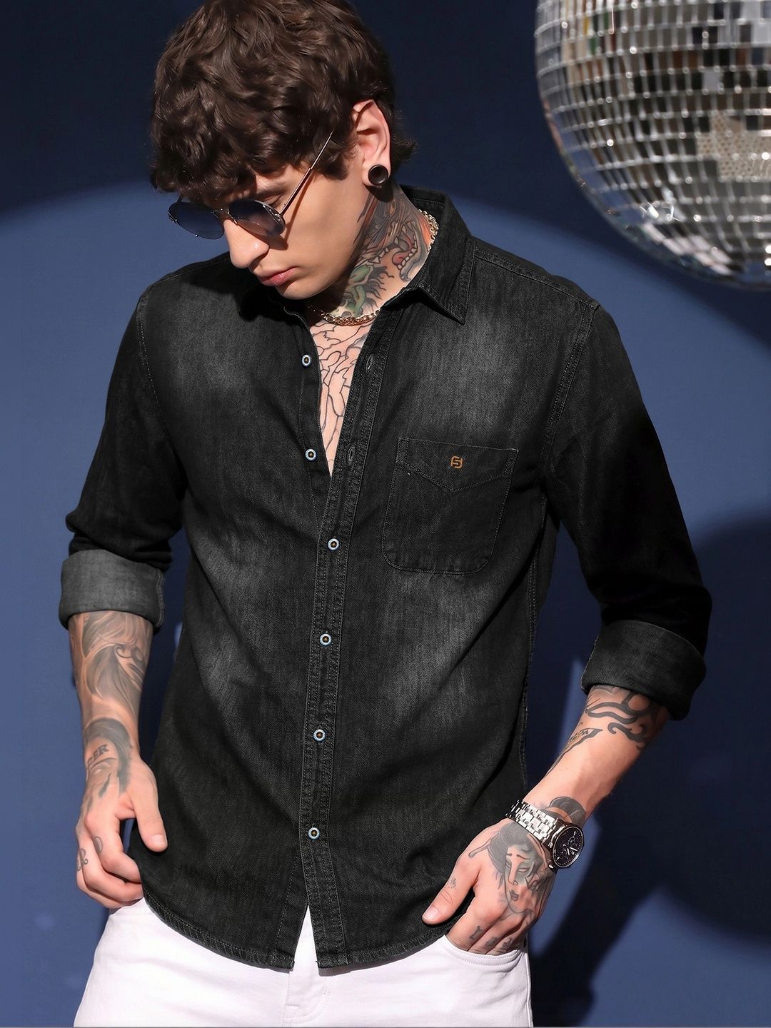 FABFARM Men Comfort Faded Faded Casual Shirt-picture-36