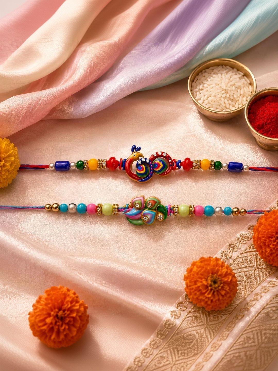 BANITHANI Set Of 2 Thread Rakhi-picture-28