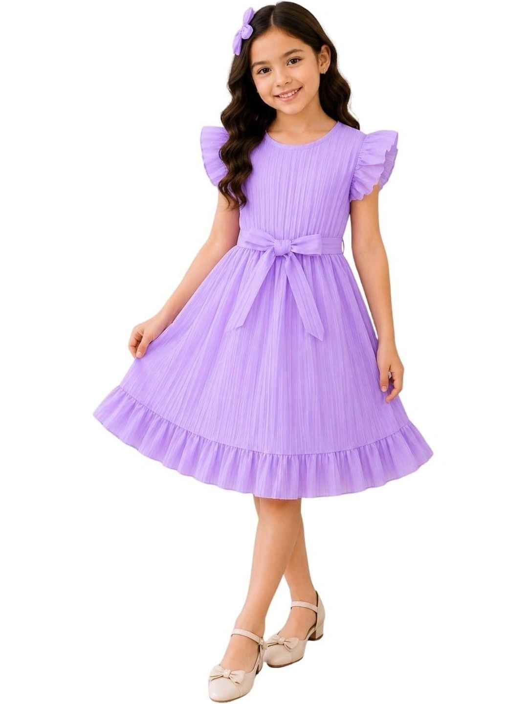 BAESD Flutter Sleeve A-Line Dress-picture-56