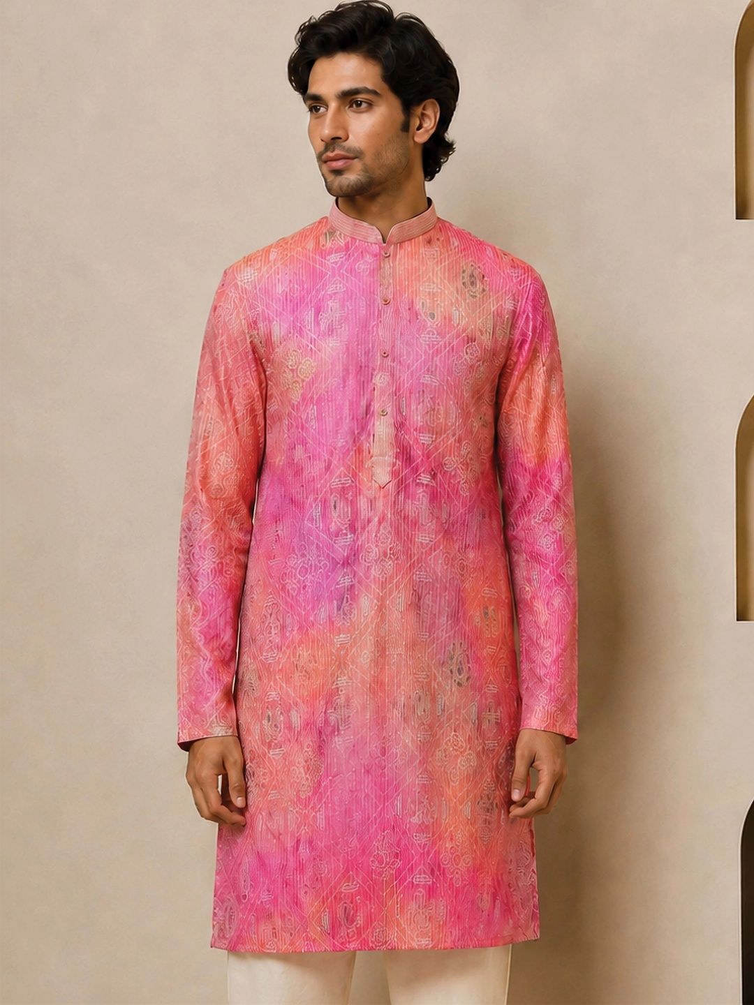 VASTRAMAY Men Ethnic Motifs Printed Kurta-picture-39