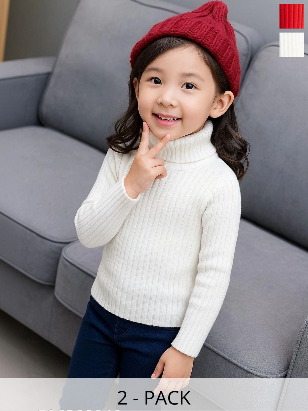 DESNUDA Unisex Kids Ribbed Woollen Pullover-picture-56