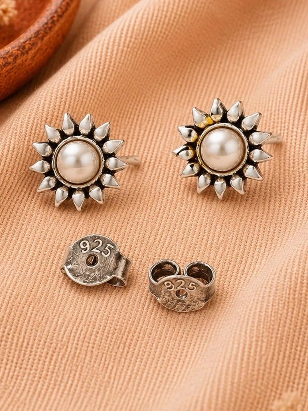 Zilverlinks 925 silver Jewellery Circular Studs Earrings-picture-17