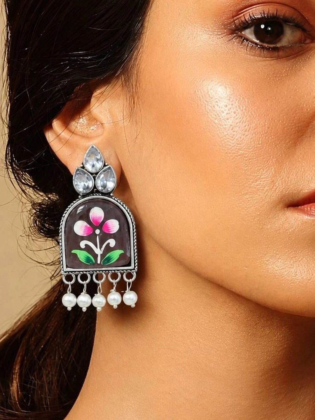 THE GLAM POUCH Geometric Drop Earrings-image-2