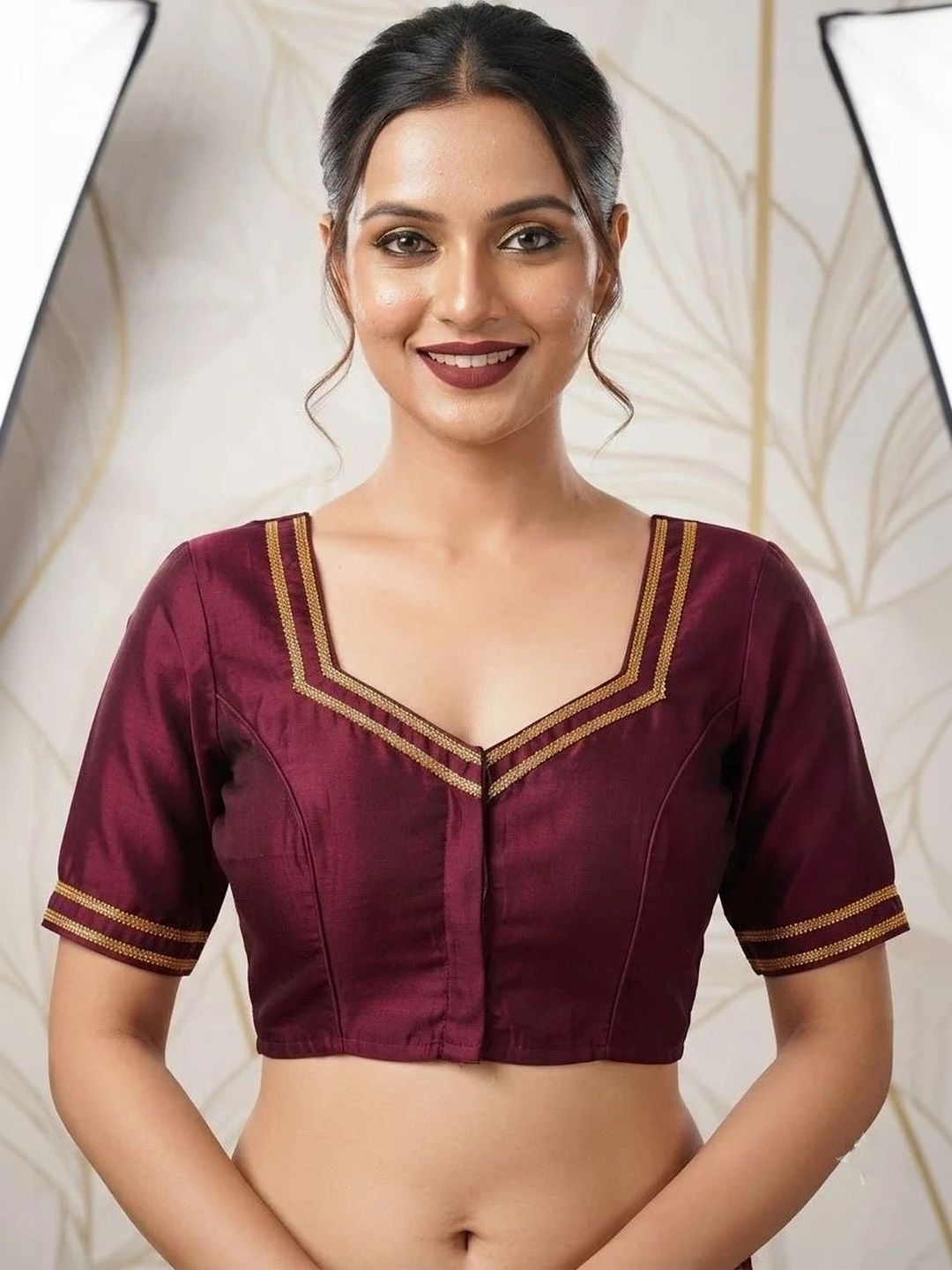 Monamaar Silk Solid Zari Saree Blouse-picture-16