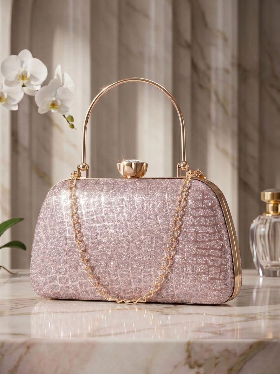 MISHA Textured Embellished Box Clutch-picture-33
