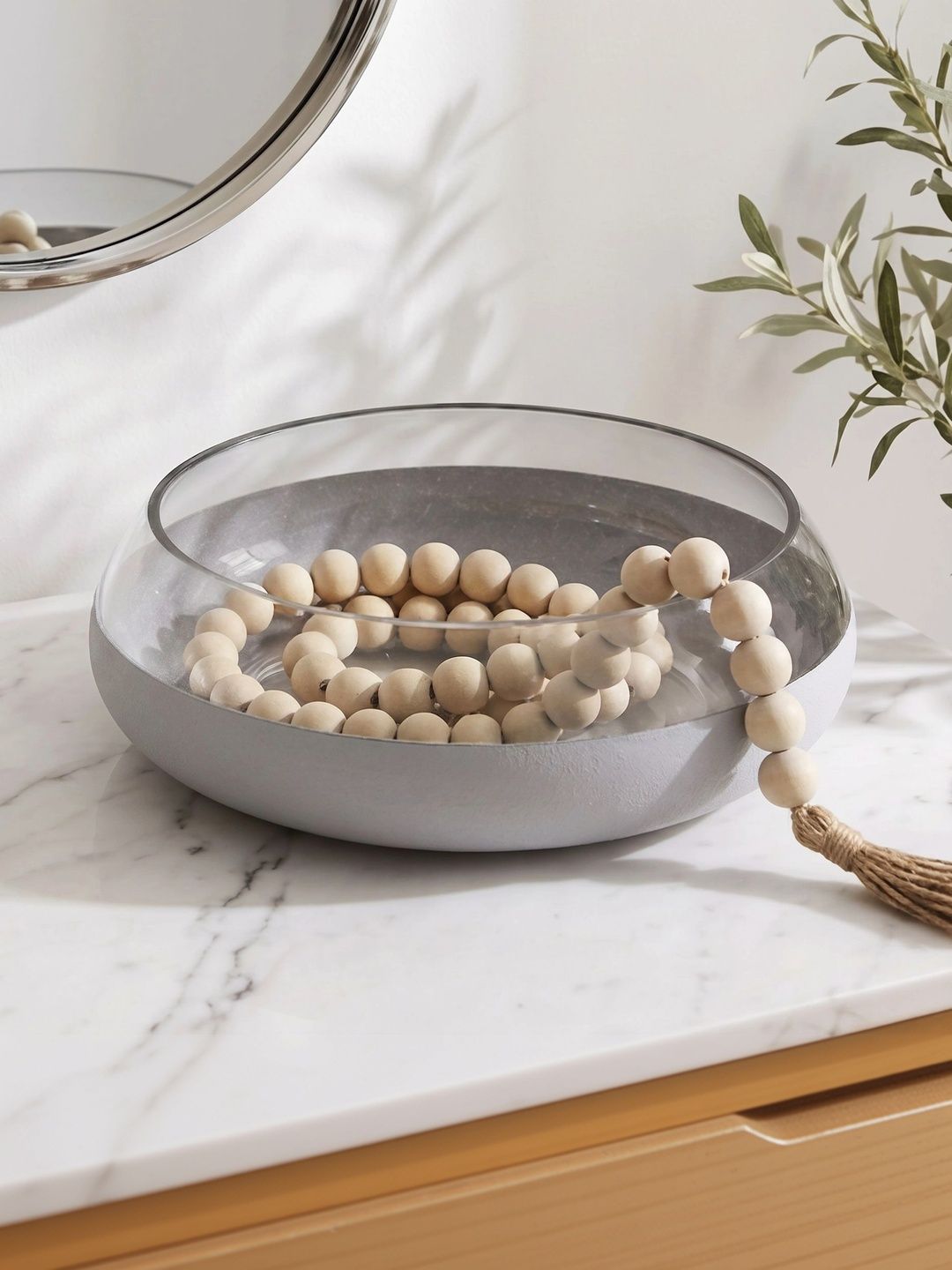 Home Centre Grey Mineral Contor Glass Decorative Bowl-picture-20