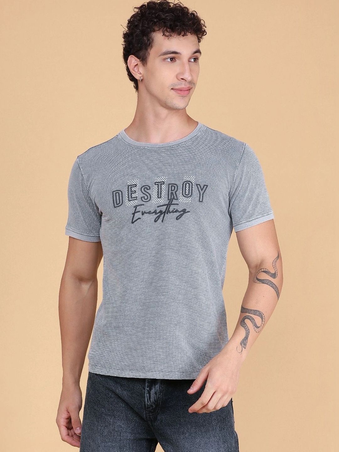 LIMEROAD Men Typography Printed T-shirt-image-46
