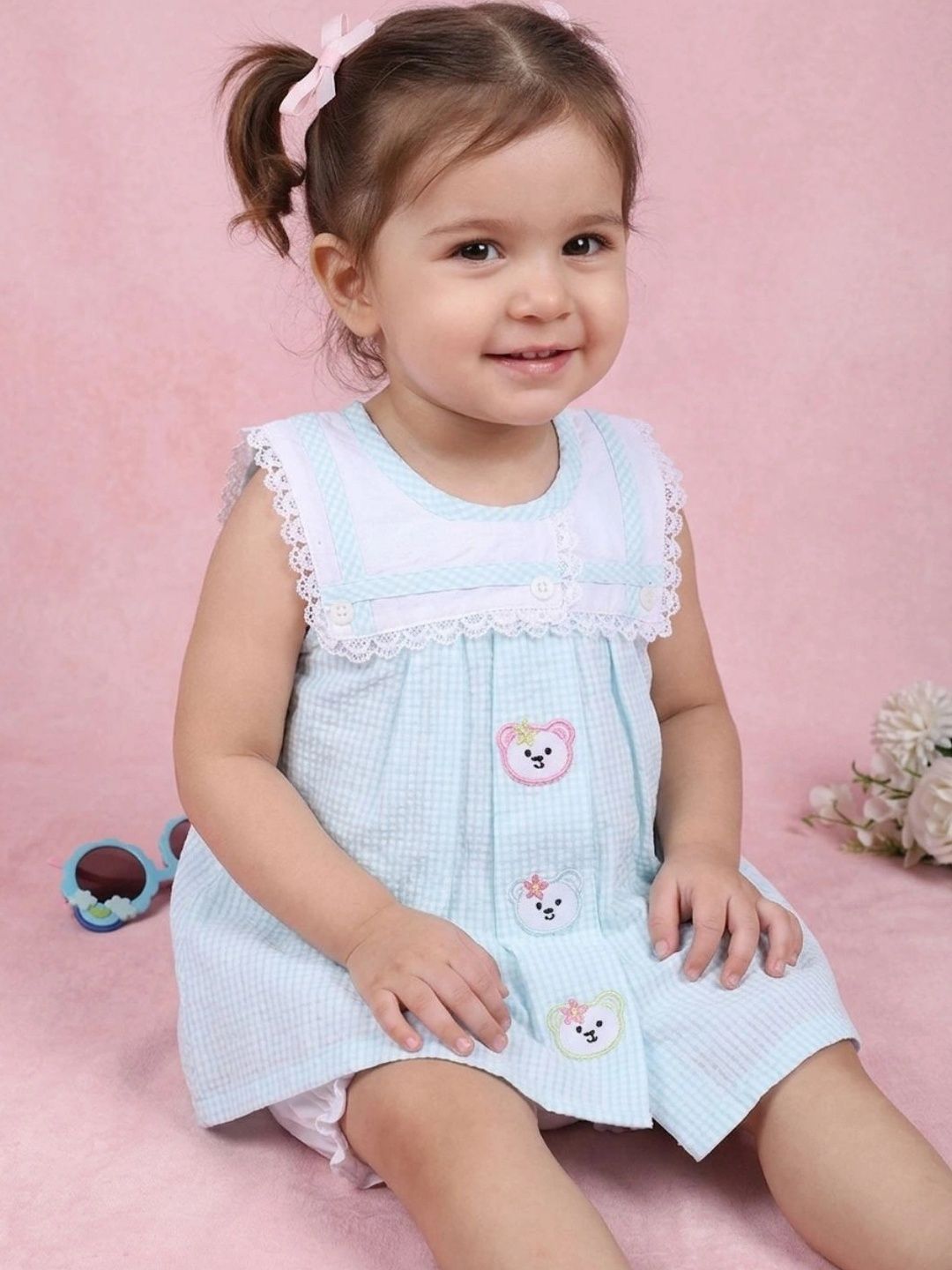 V-Mart Checked Ruffled A-Line Dress-picture-26