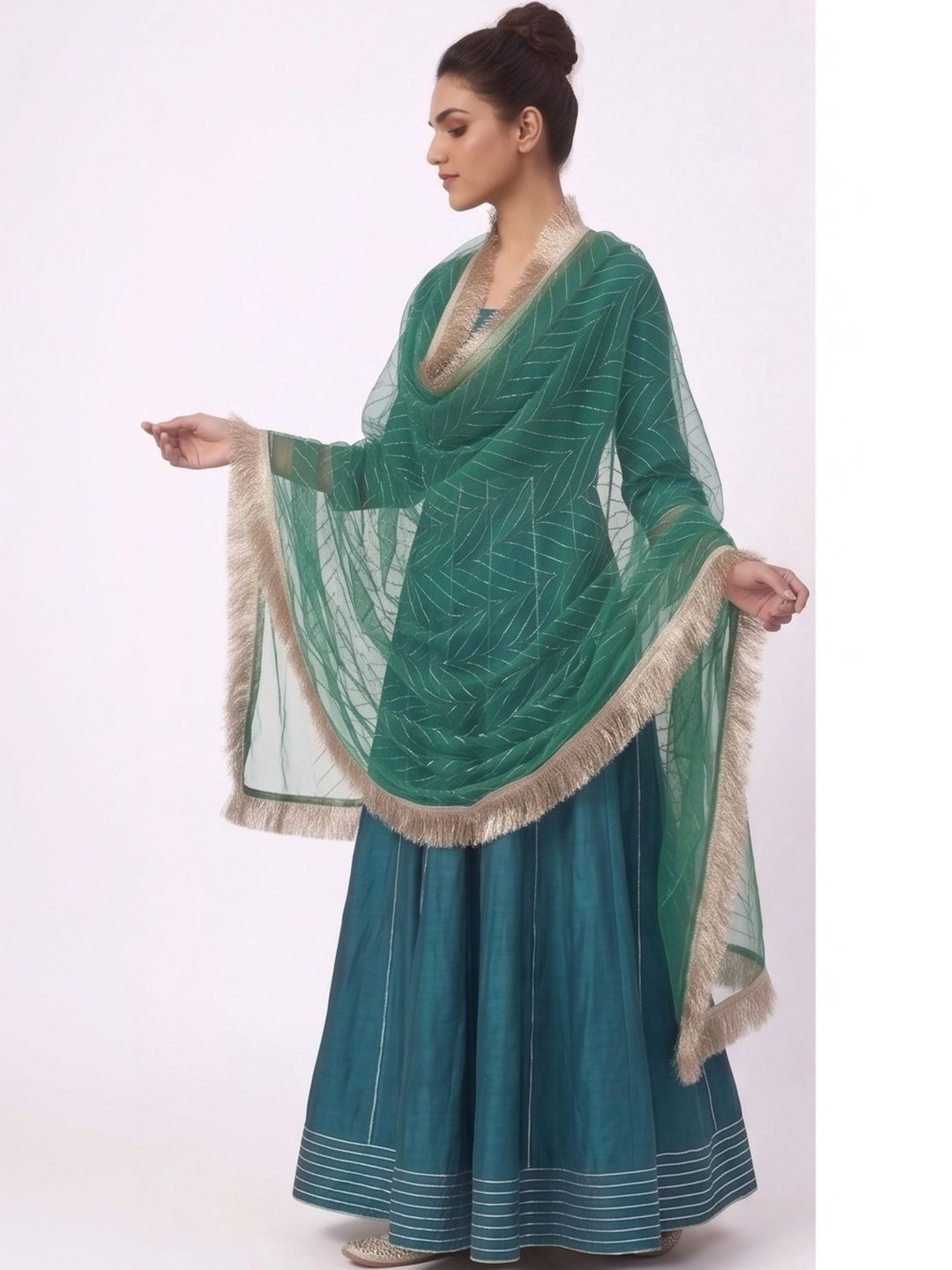ANNI FASHION Embroidered Dupatta with Thread Work-picture-12
