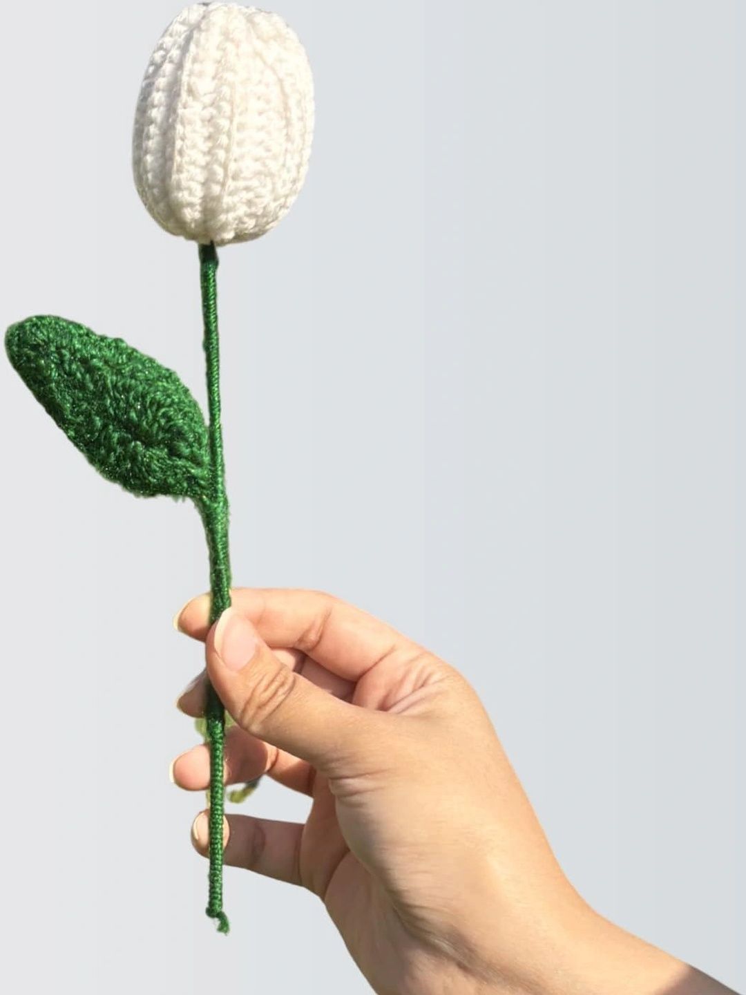 Agantuk White 1 Pieces Tulip Artificial Flower-picture-15