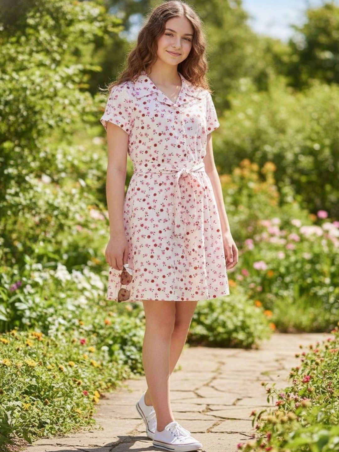 V-Mart Floral Print A-Line Dress-picture-15