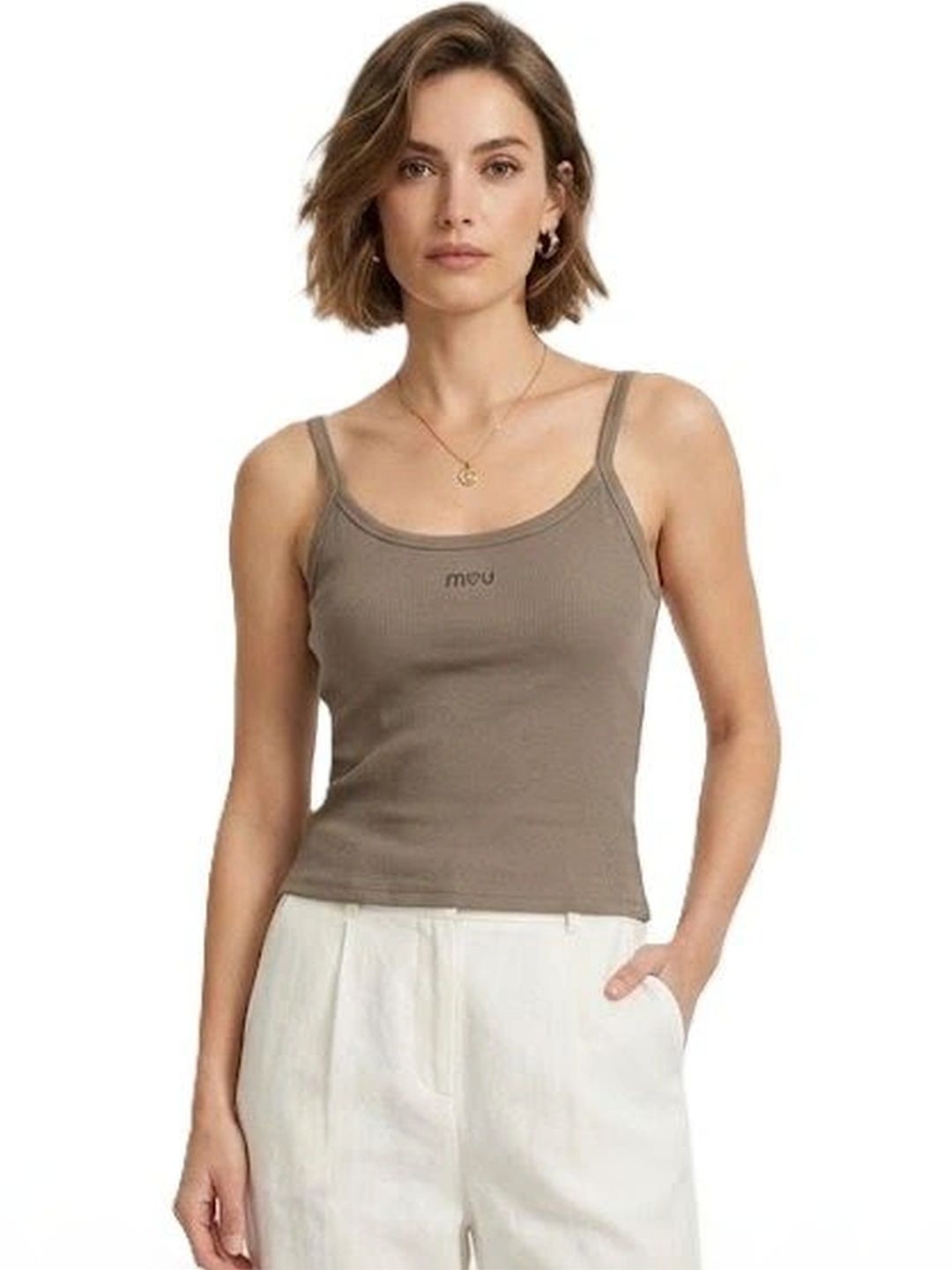 Alexvyan Ribbed Cotton Lightly Padded Camisoles-picture-10