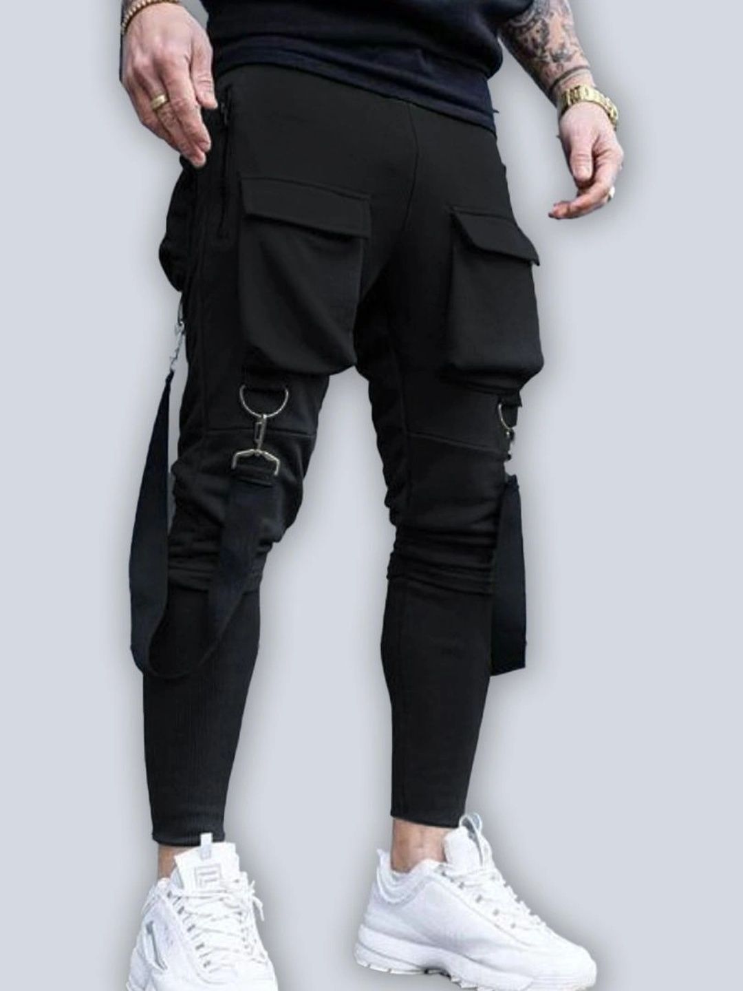 Joggers Park Men Regular Fit Dry Fit Training Cargos-picture-10