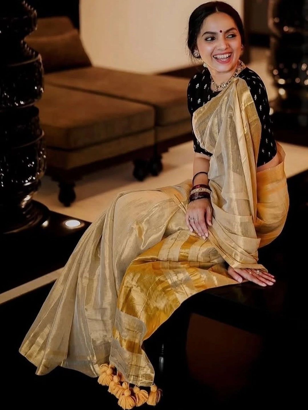 MS SARADA HANDLLOM Woven Design Pure Cotton Taant Saree-picture-35