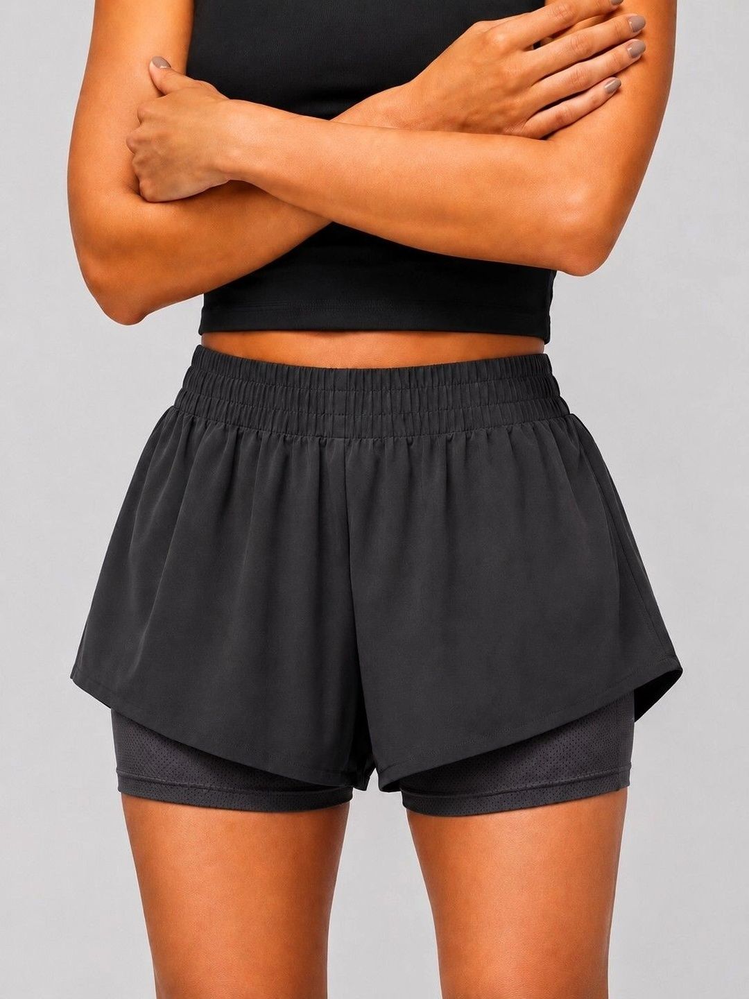 HOUSE OF FITNESS Women High-Rise Training or Gym Sports Shorts-picture-10