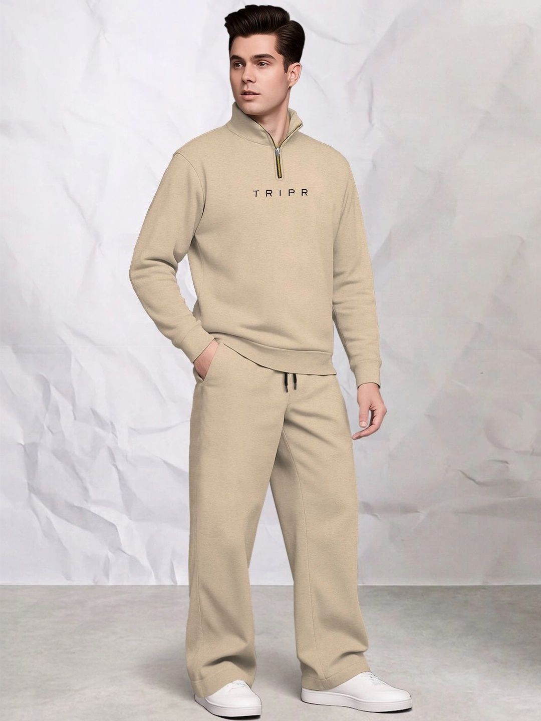 TRIPR Mock Collar Printed Tracksuits-image-29