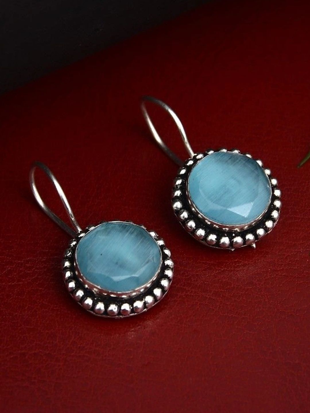 Sangria Circular Drop Earrings-image-34