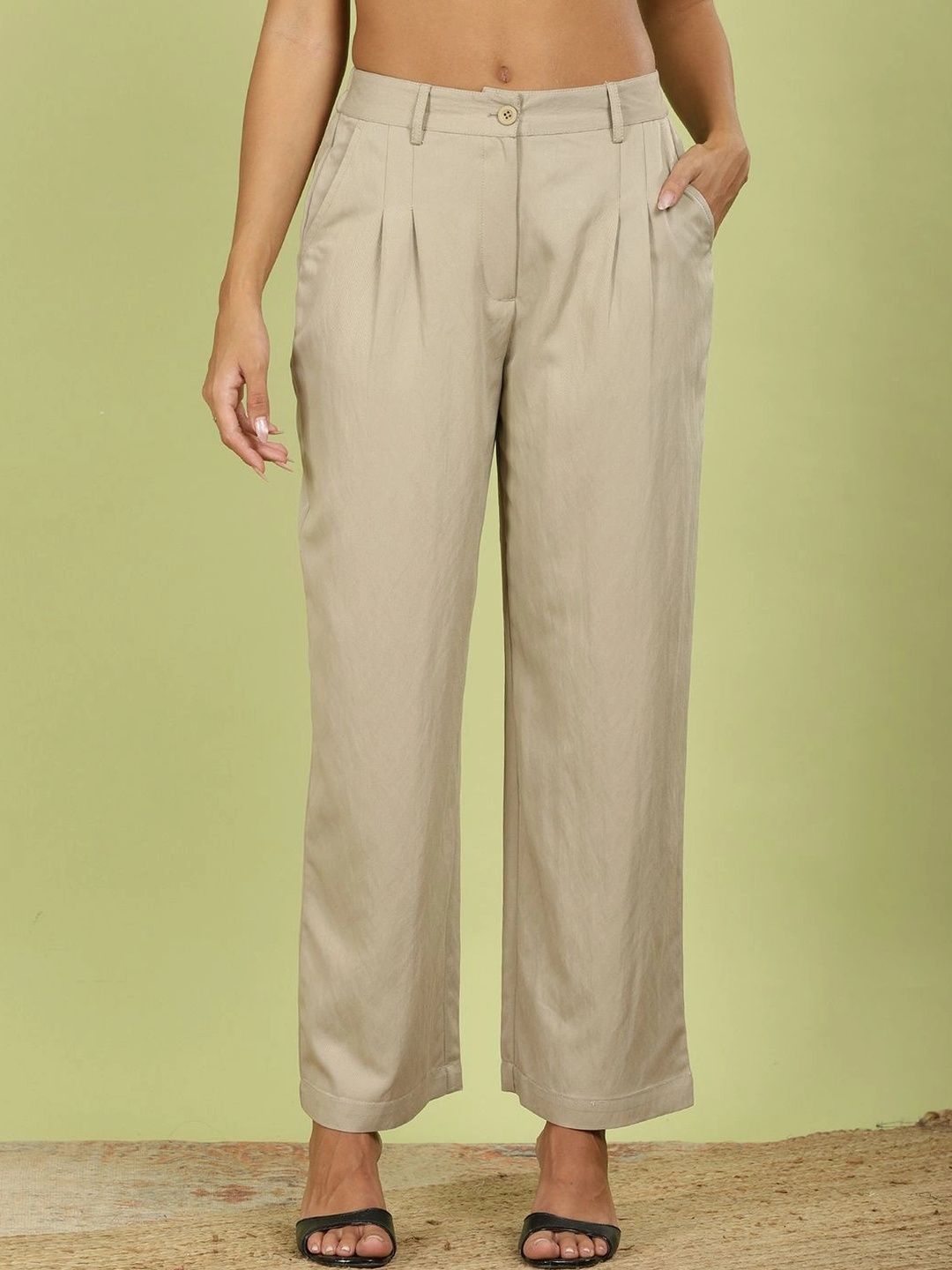 FUTURO Women Classic Loose Fit Easy Wash Trousers-picture-19