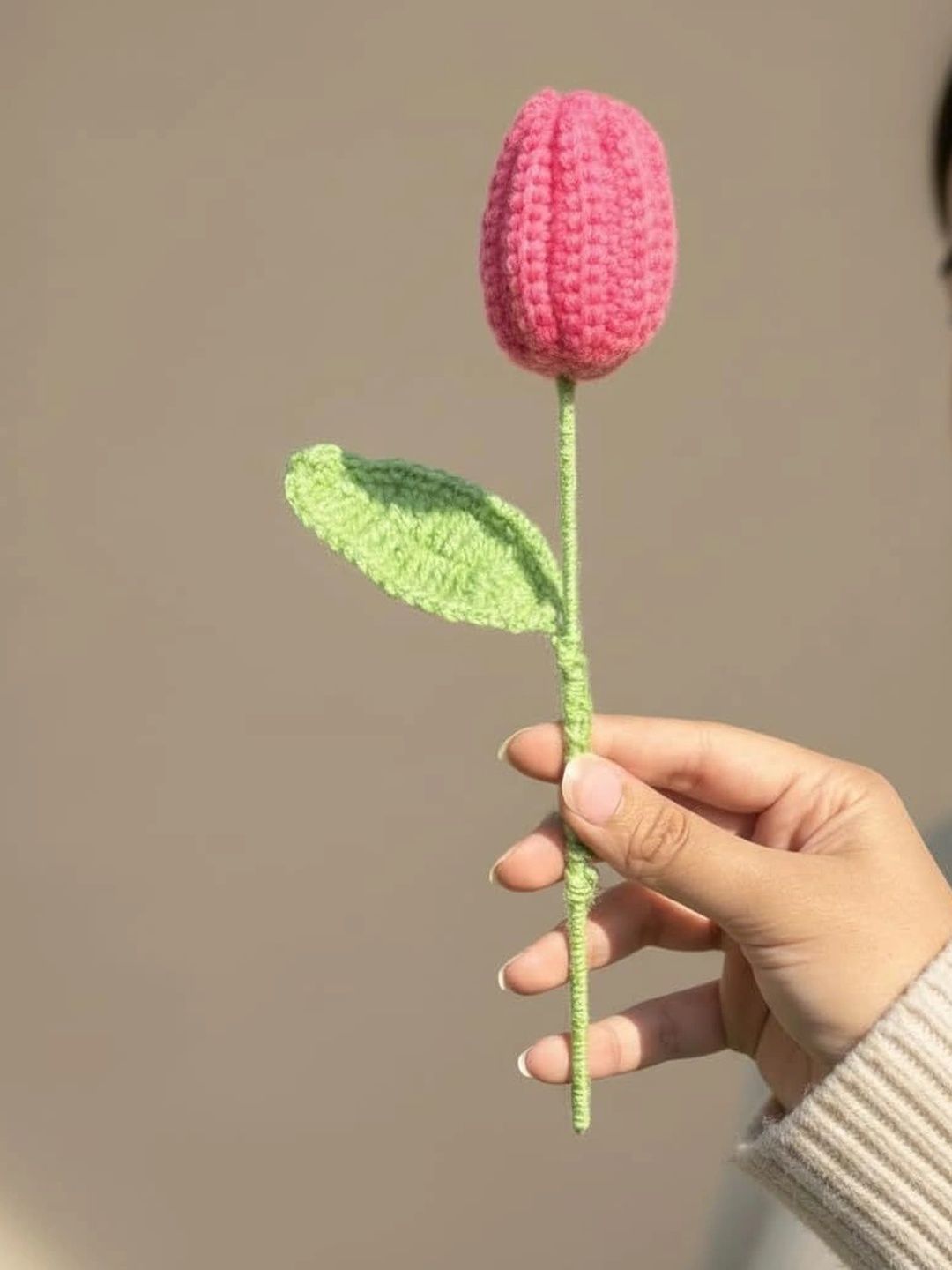 Agantuk Pink 1 Pieces Tulip Artificial Flower-picture-56