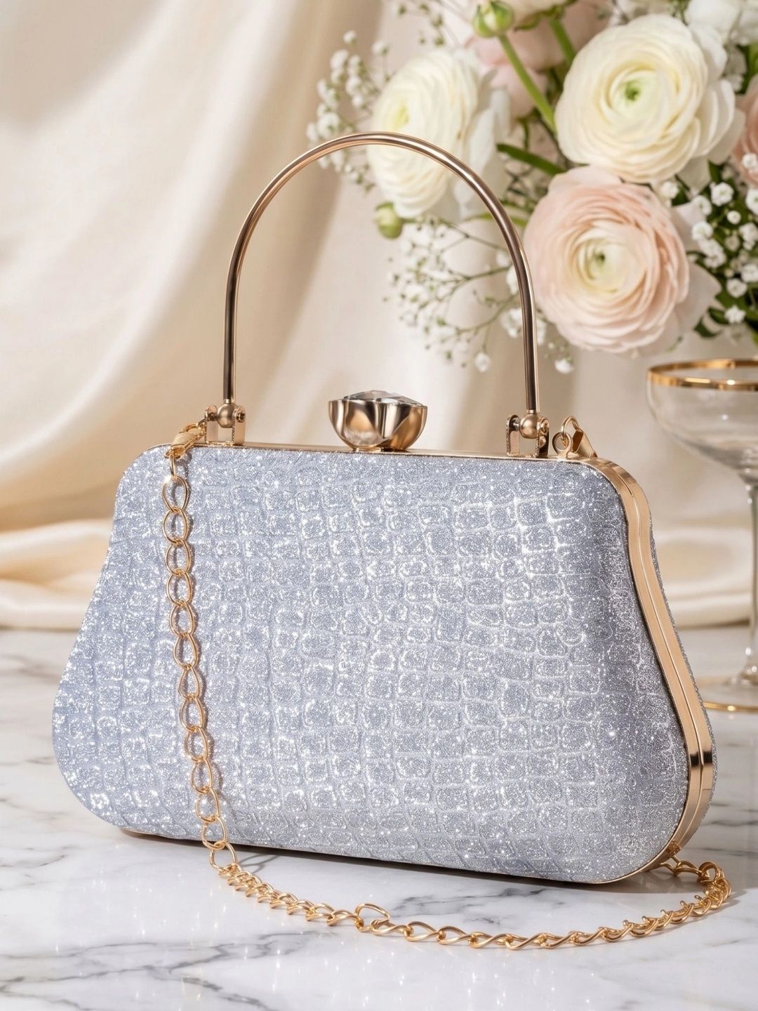 MISHA Women Textured Box Clutch-picture-26