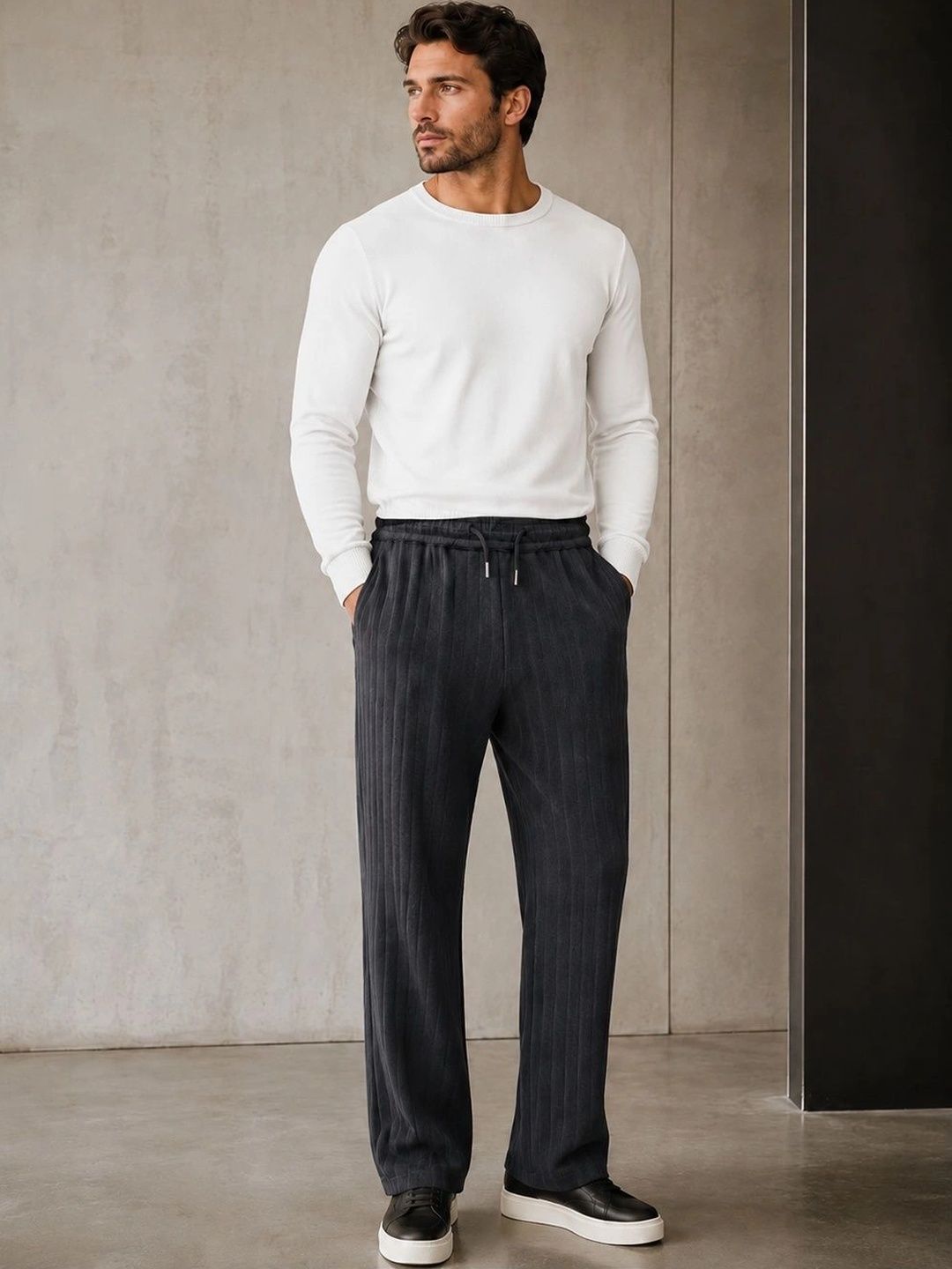 GENZILOOKS Men Relaxed High-Rise Easy Wash Trousers-image-22