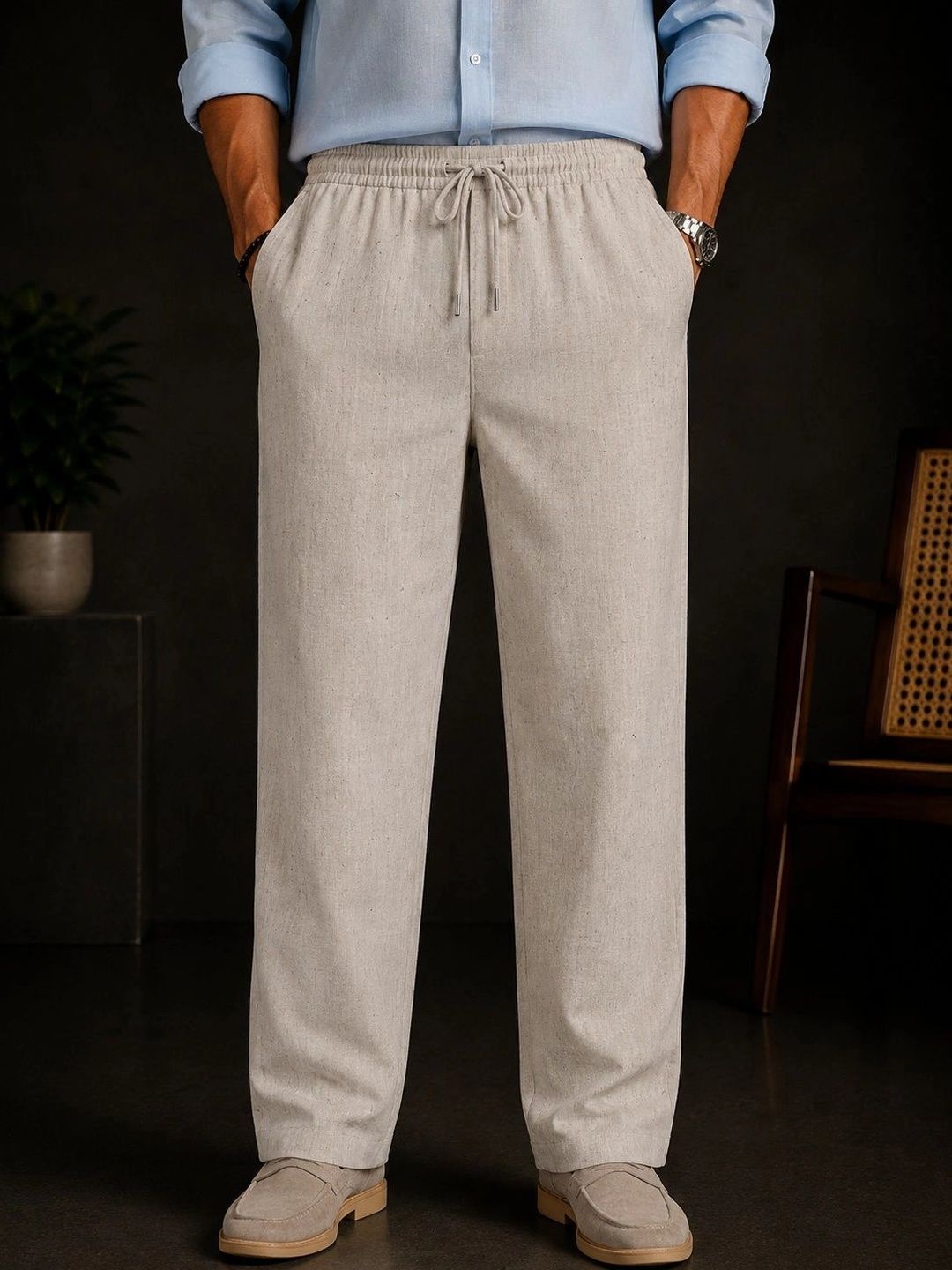 Moda Rapido X Tanip Men Relaxed Easy Wash Trousers-picture-30