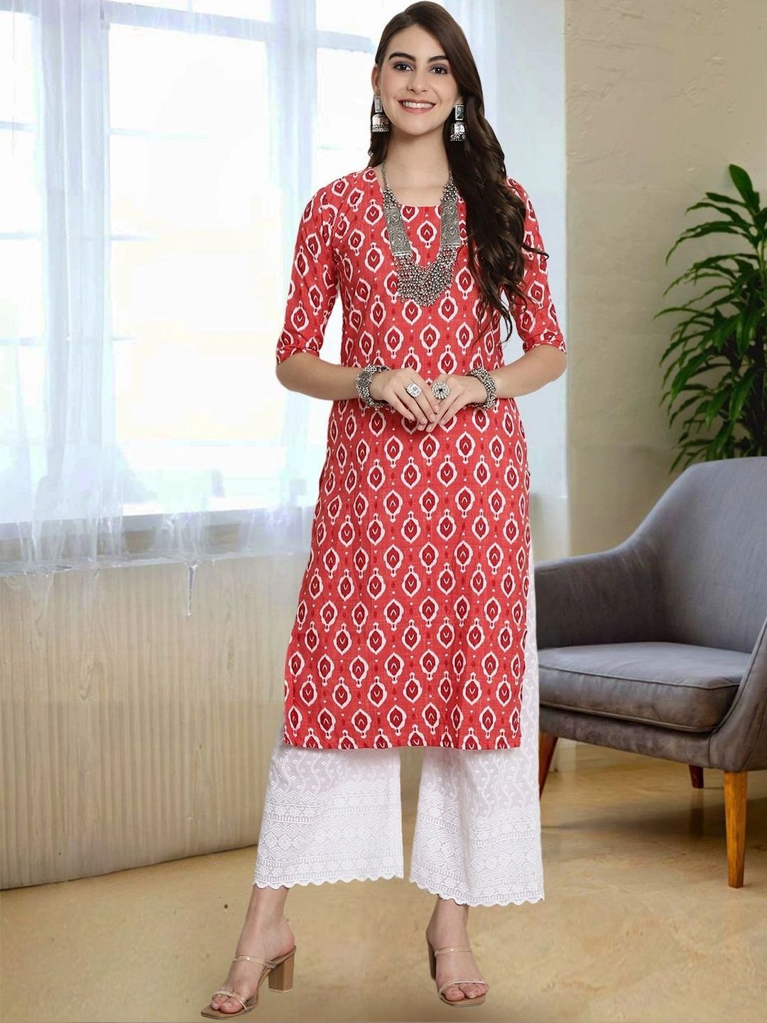 HERE&NOW Women Crepe Kurta-picture-14