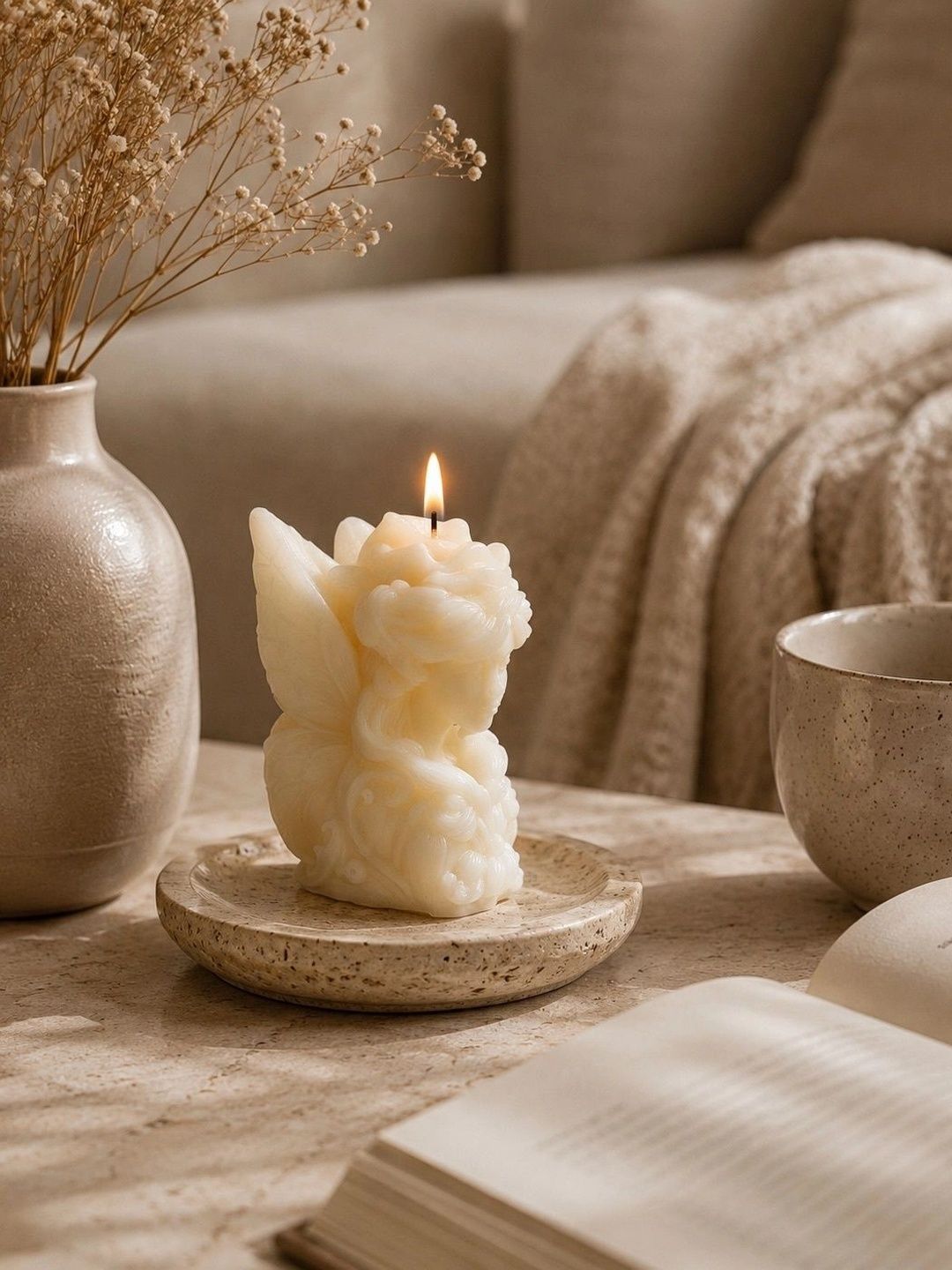 Grey Exim White 1 pieces Pillar Candle-picture-34