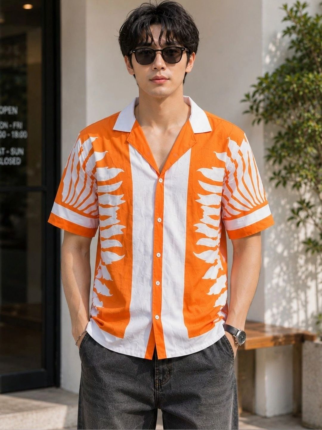 HENSHIKA Men Relaxed Printed Casual Shirt-picture-31
