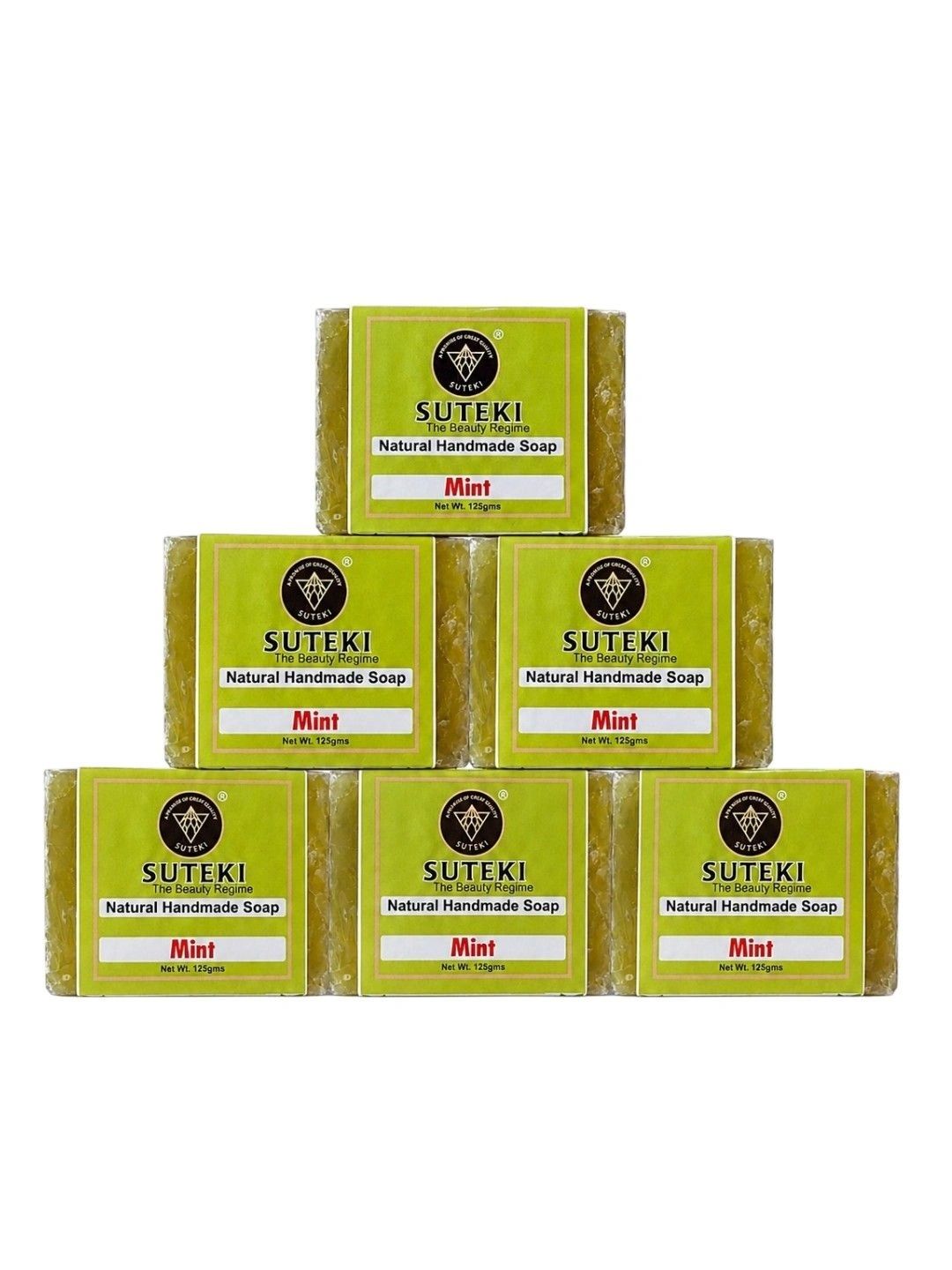 SUTEKI Set Of 6 Herbal Soap Mint Soap - 125 g Each-picture-58