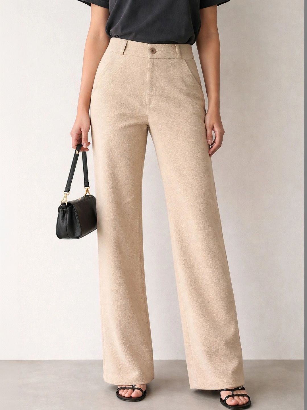 VIYONA FASHION Women Relaxed Straight Leg High-Rise Trousers-picture-50