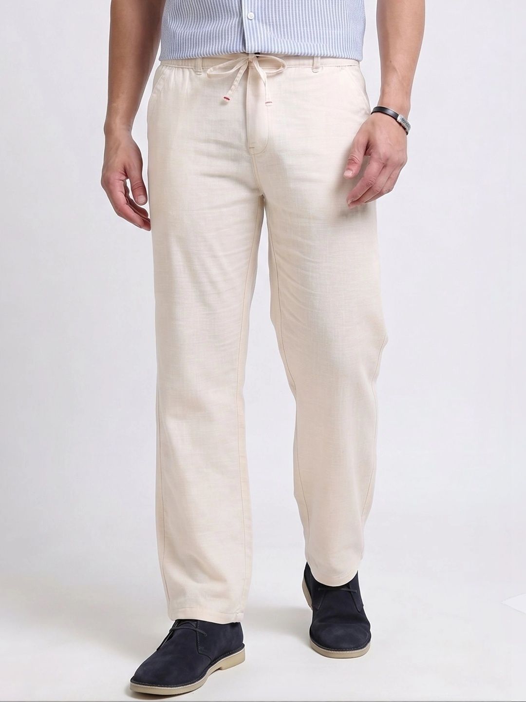 THE BEETEL HOUSE Men Relaxed Loose Fit Trousers-picture-42
