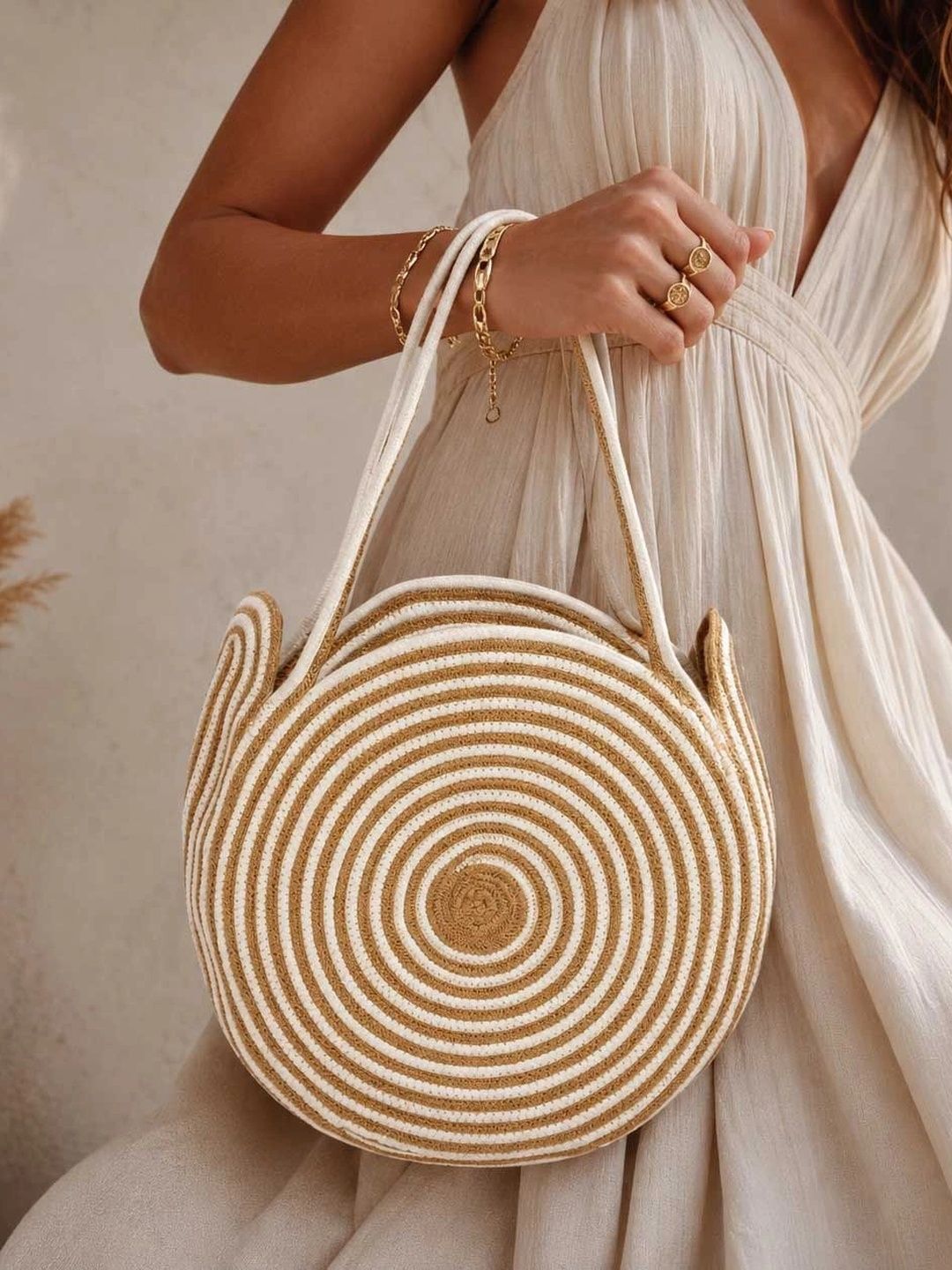 THE S LIVING Unisex Striped Messenger Bag-picture-29