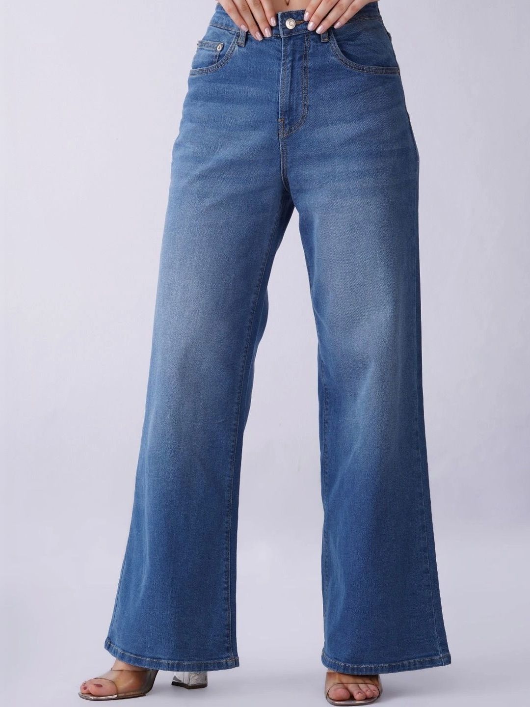 POSE CASUALS Women Wide Leg High-Rise Jeans-picture-22