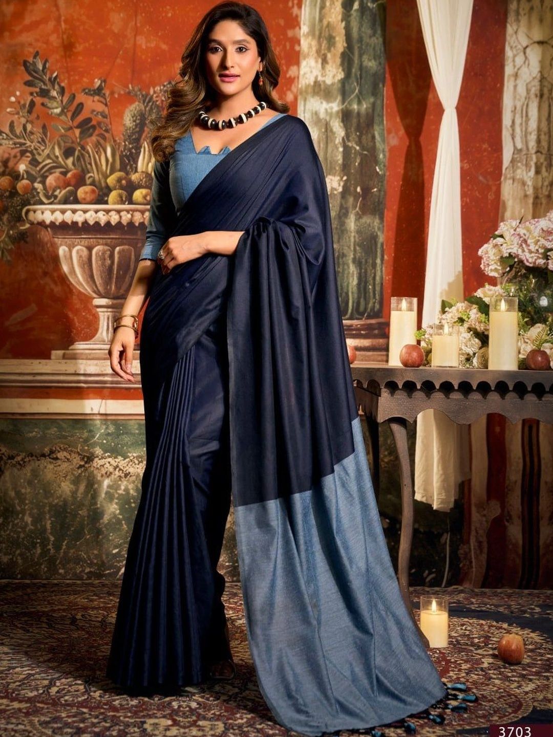 GREEN PEARS Silk Blend Designer Banarasi Saree-picture-18