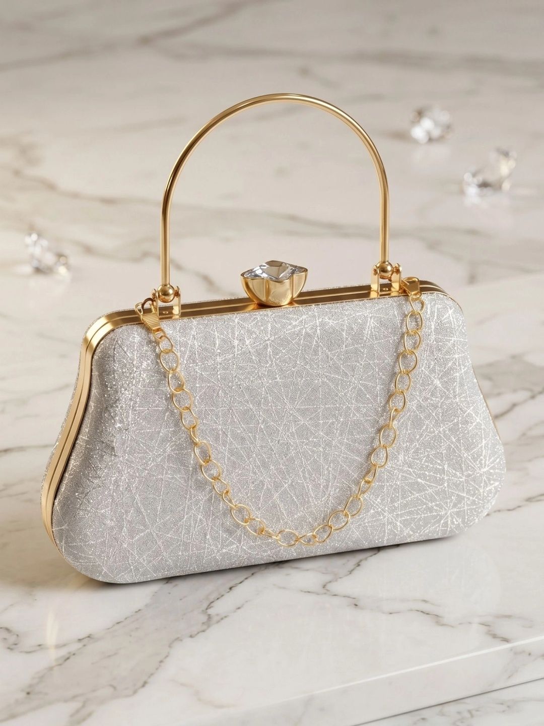 MISHA Textured Embellished Box Clutch-picture-31
