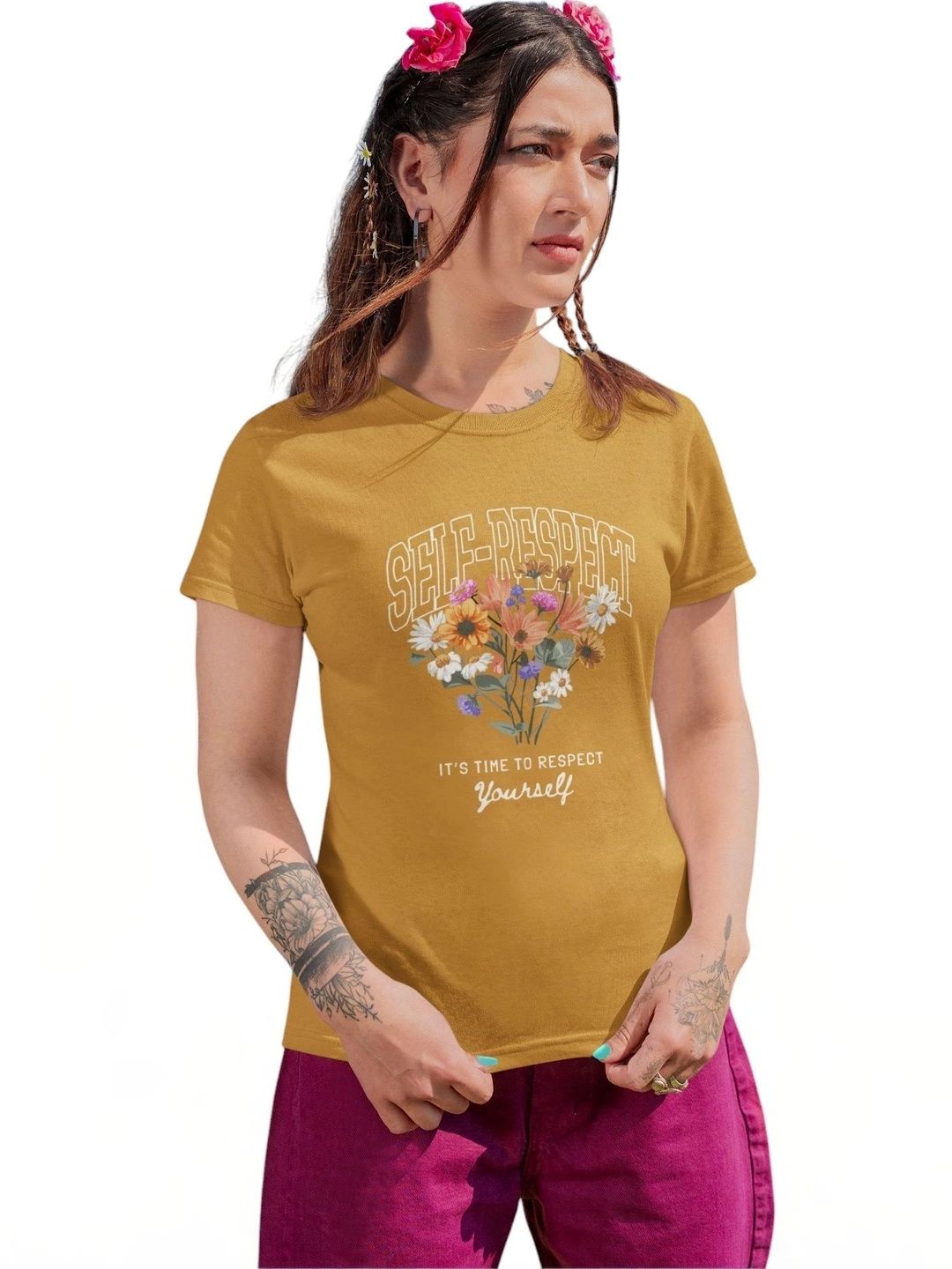 Elegantcrafts Floral Print Cotton Top-picture-42