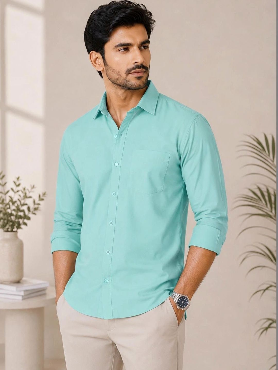 Aly John Men Classic Casual Shirt-picture-39