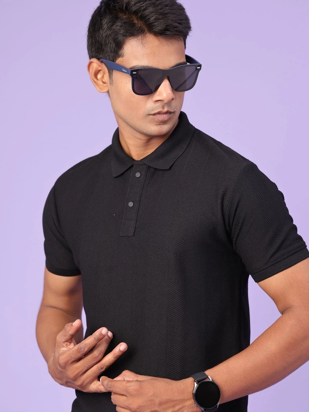 V-Mart Men Polo Collar Slim Fit T-shirt-image-47