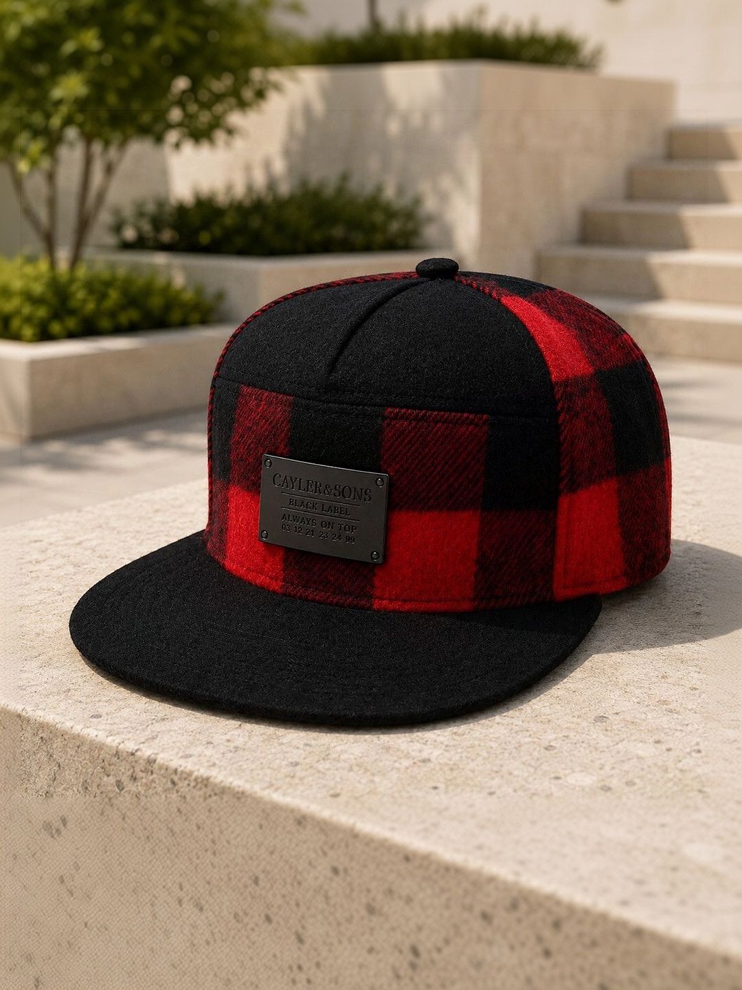 JENNA Men Colourblocked Snapback Cap-image-4