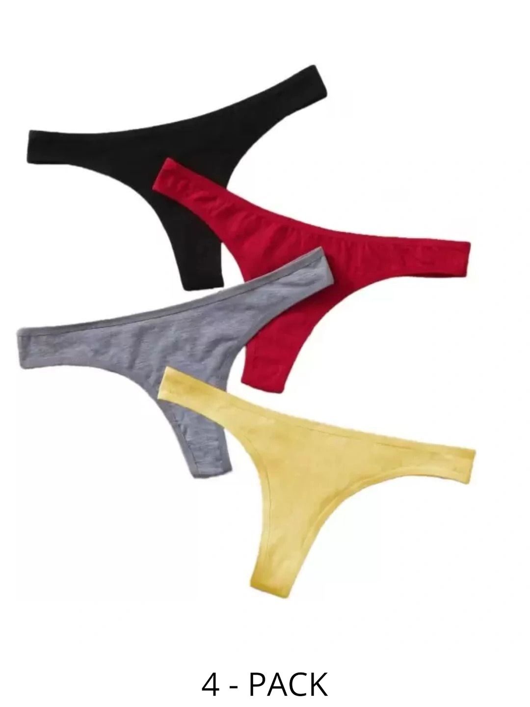 Bebron Women Pack of 4 Seamless Assorted Thongs-picture-31
