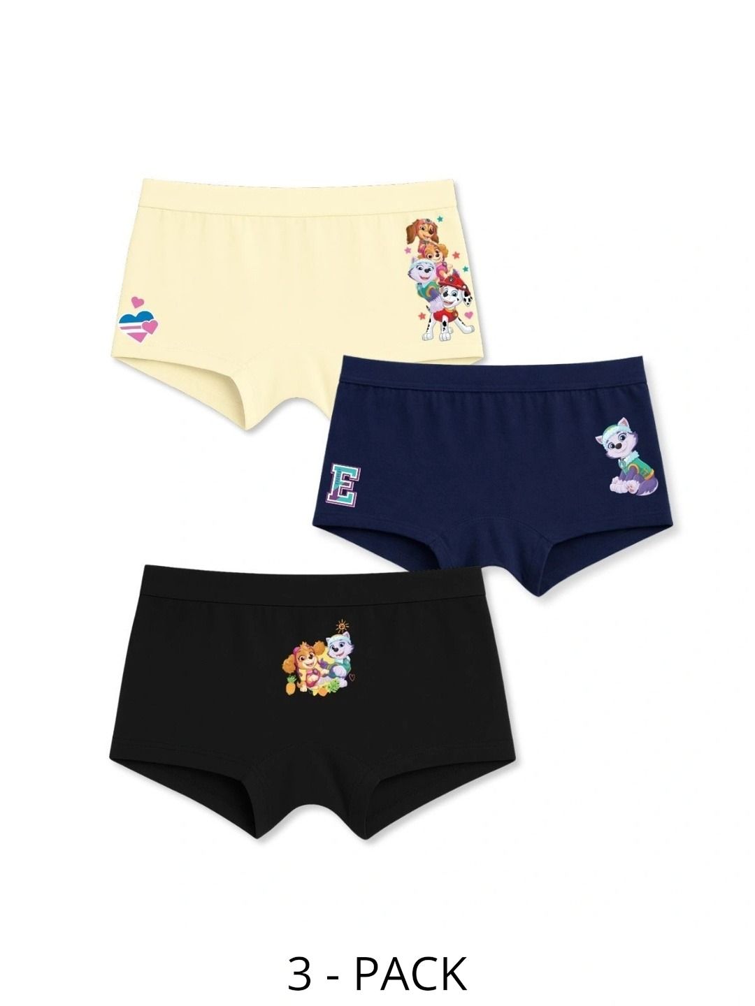 Button Bear Girls Pack of 3 Printed Cotton Boy Shorts-picture-10