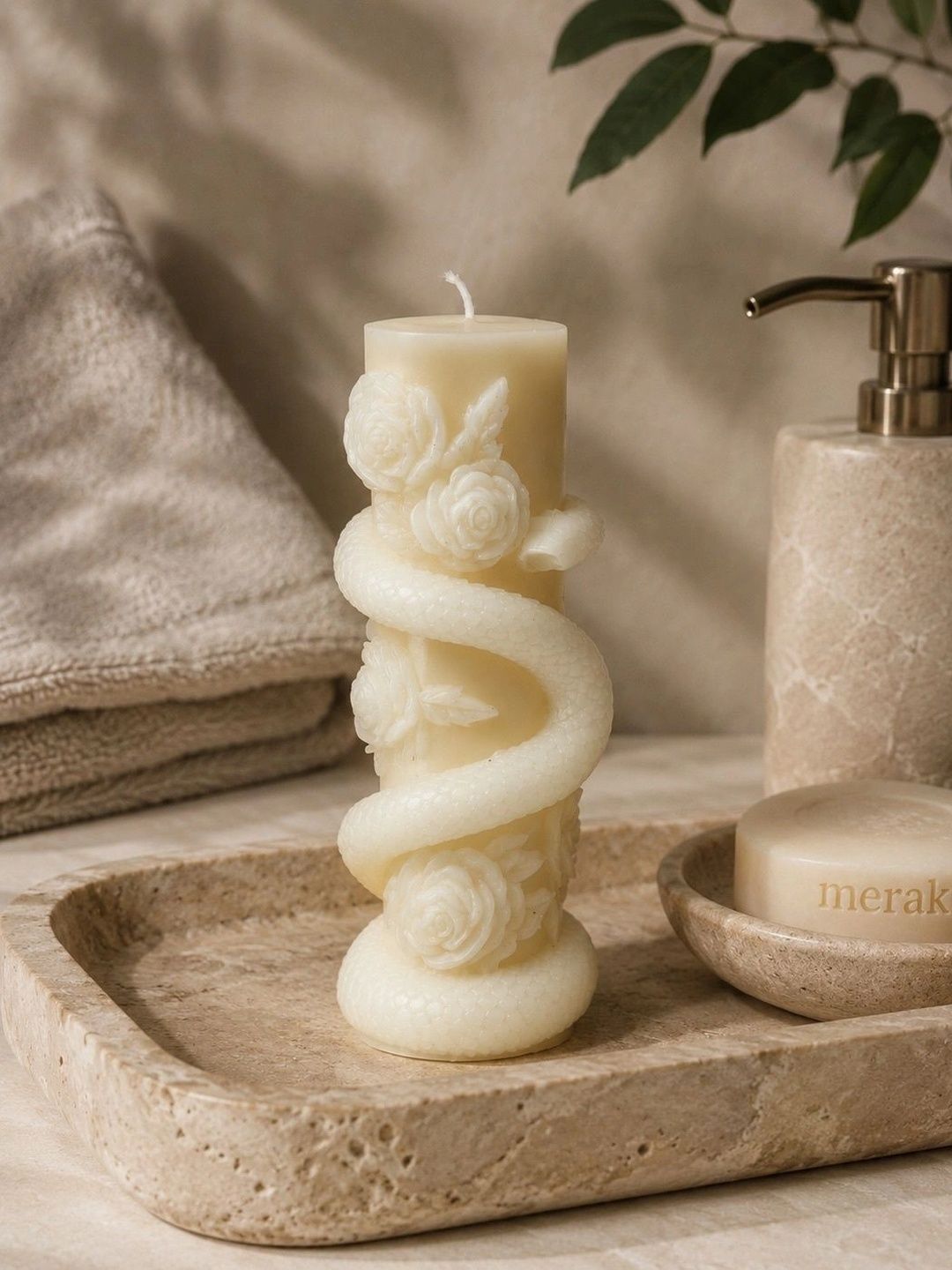 Grey Exim White 1 pieces Pillar Candle-picture-23