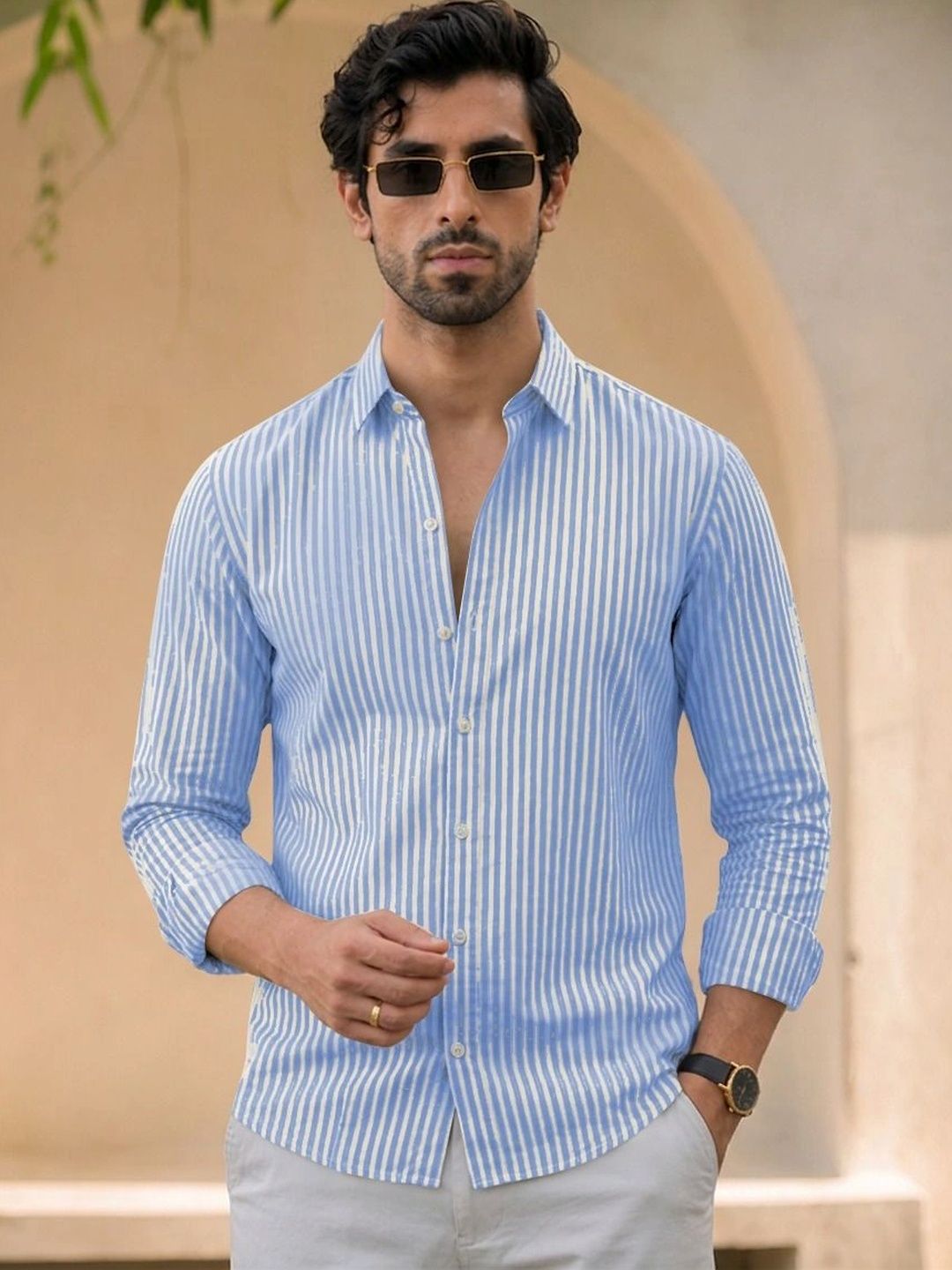 ONYX WEAR Men Striped Casual Shirt-picture-32