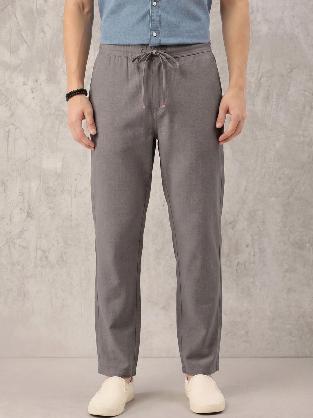 THE BEETEL HOUSE Men Relaxed Loose Fit Trousers-picture-22