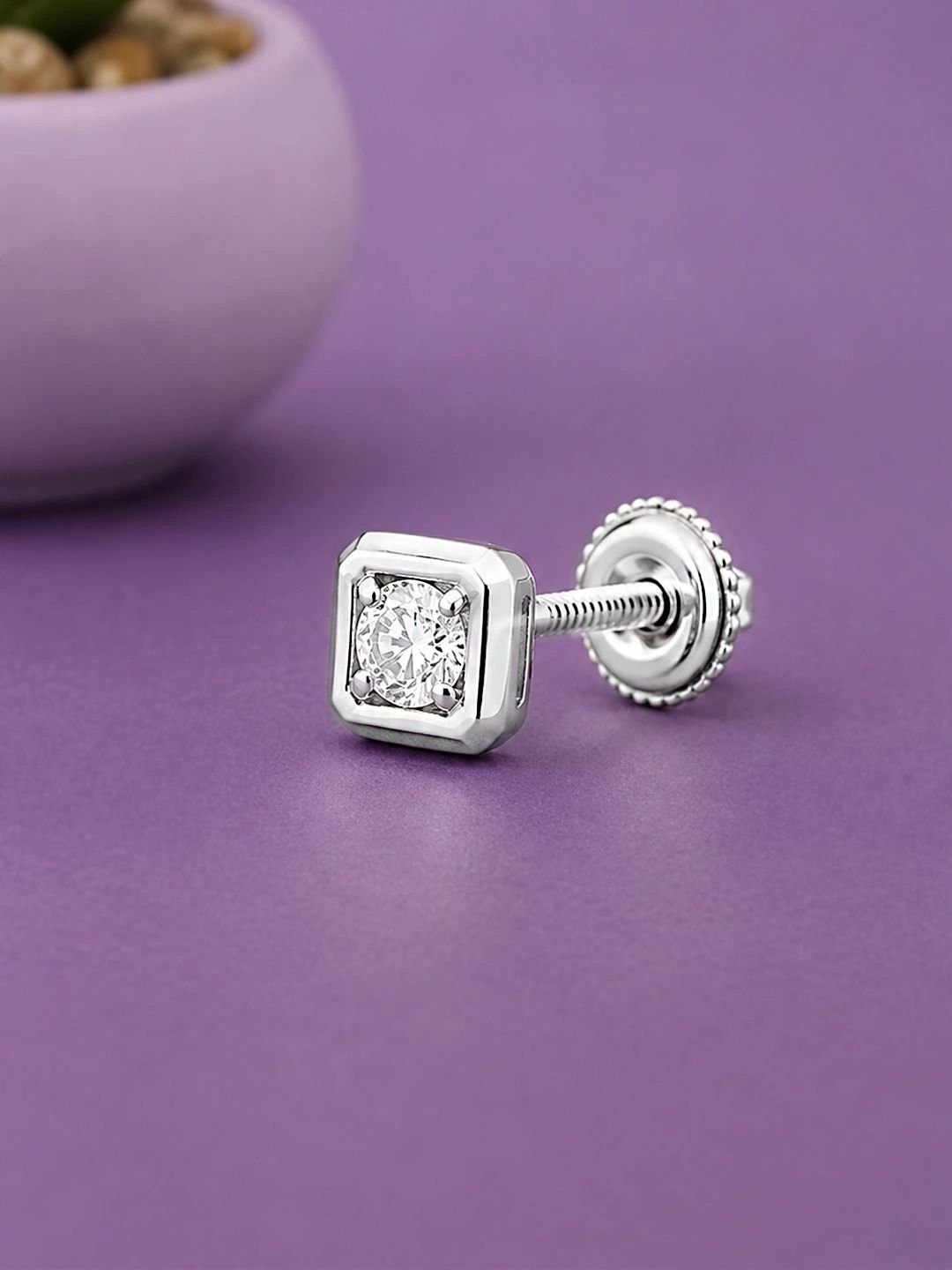 Caratiro Square Studs Earrings-picture-13