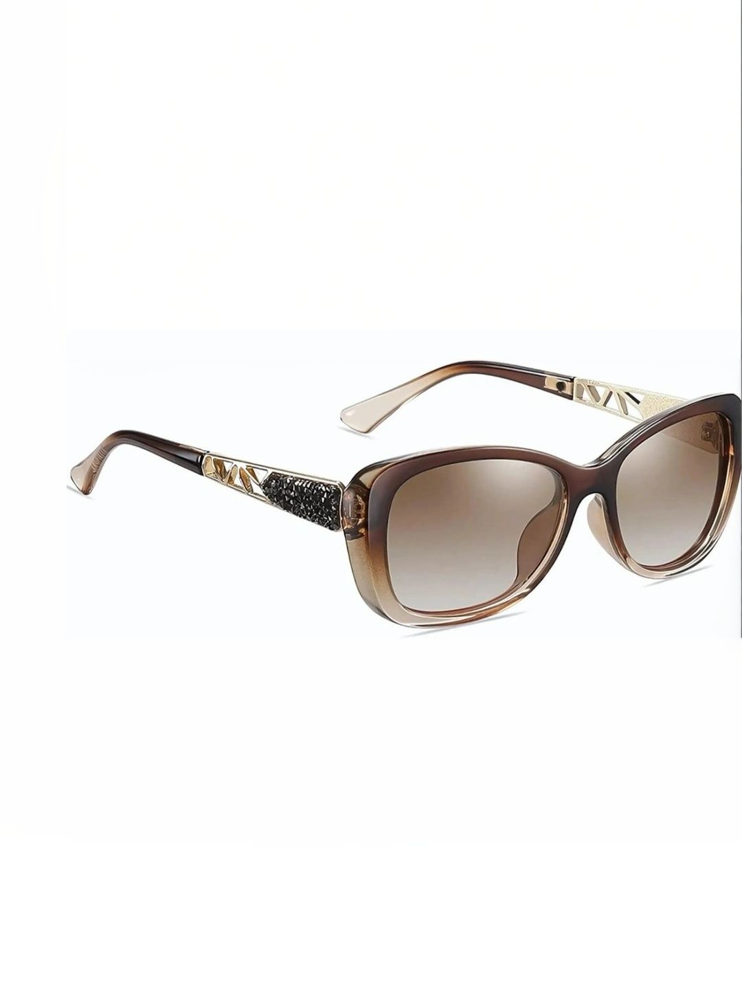 KOPEK Women Brown Lens & Brown Oversized Sunglasses with-image-34