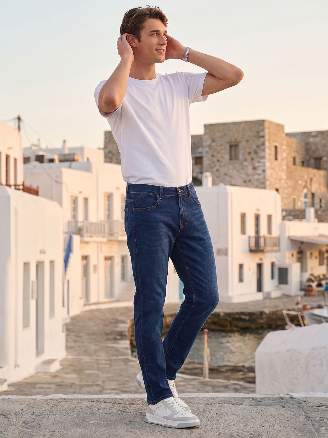 Mast & Harbour Men Tapered Fit Light Fade Jeans-picture-33