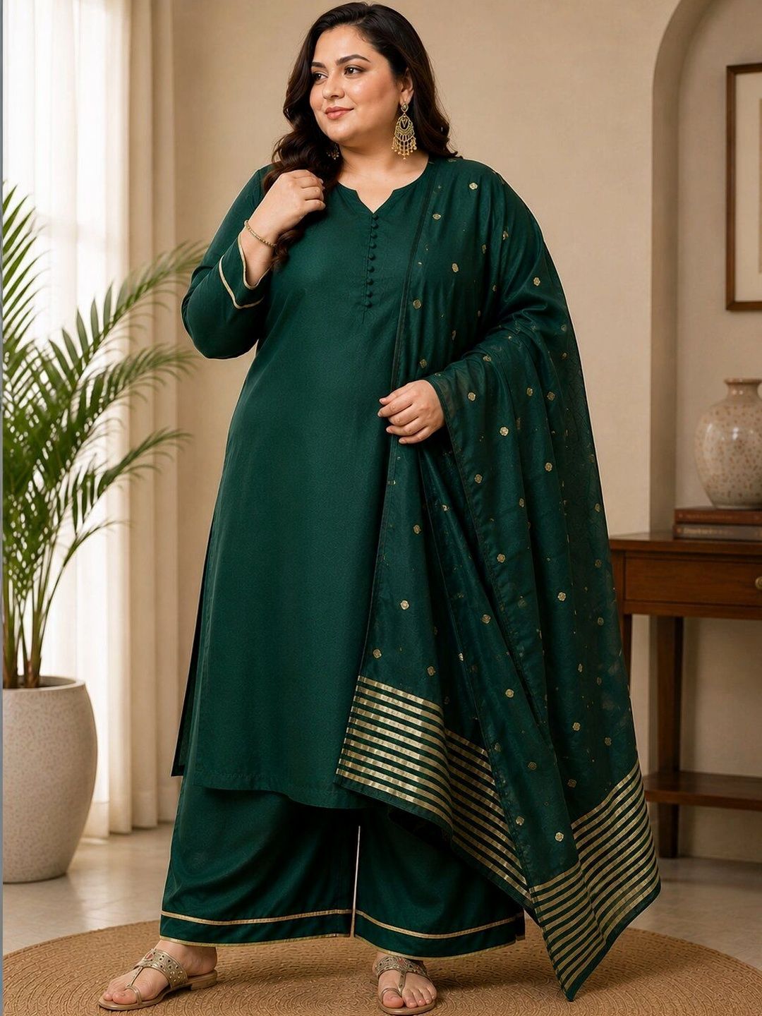 Mogra Designs Women Regular Kurta with Palazzos & With Dupatta-image-21