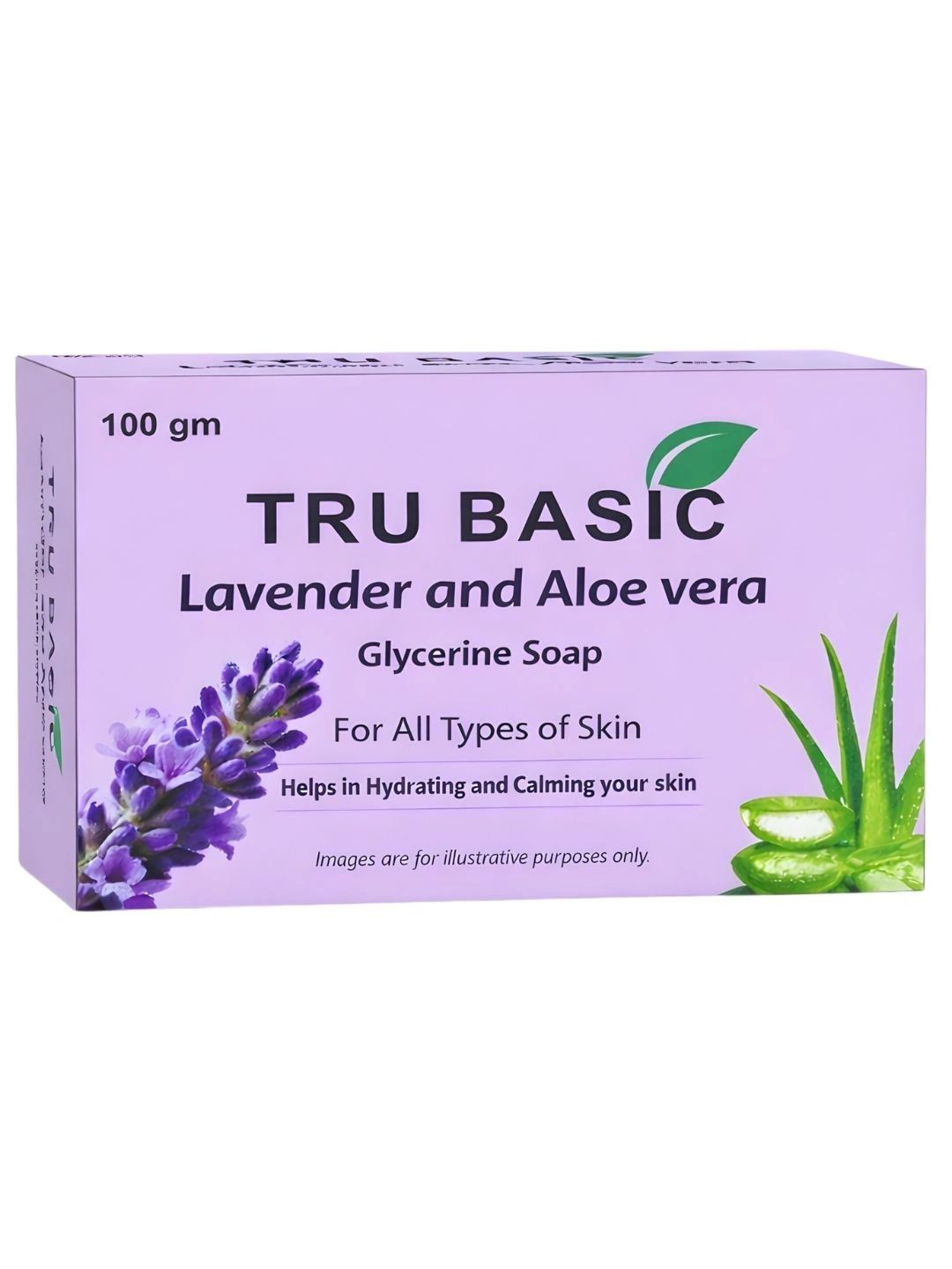 Tru Basic Set Of 3 Lavender Aloe Vera Soap - 100 g Each-picture-32